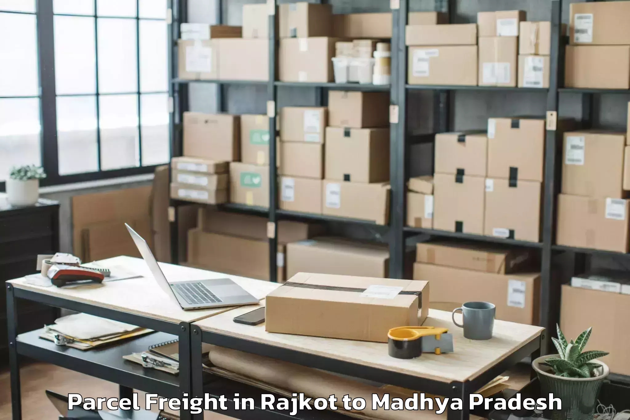 Easy Rajkot to Kasrawad Parcel Freight Booking